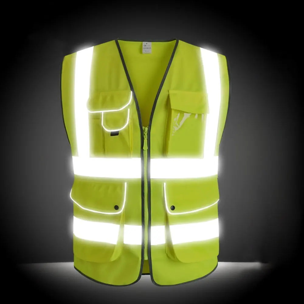 Reflective Safety Vest, Hi-Visibility, Construction, Work Uniform, ANSI Class 2