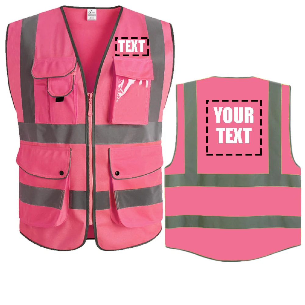 Reflective Safety Vest, Hi-Visibility, Construction, Work Uniform, ANSI Class 2