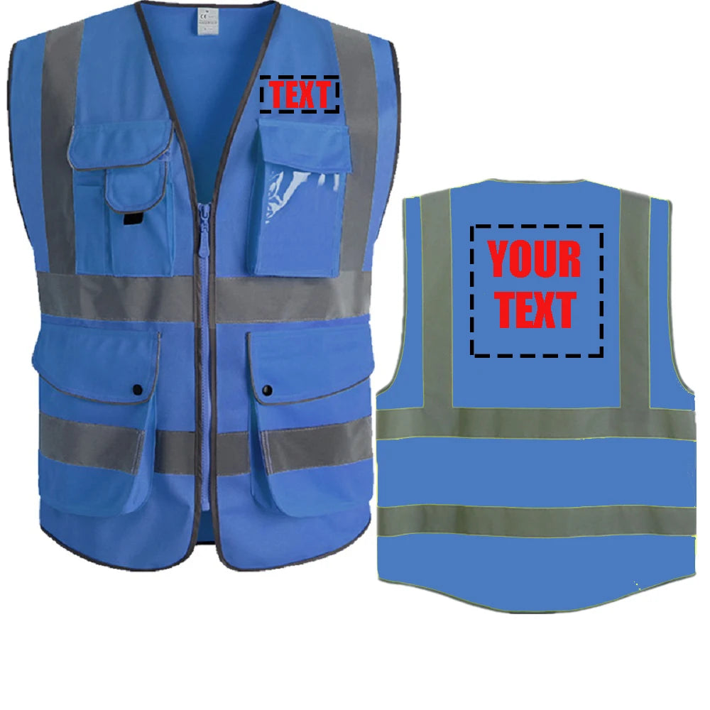 Reflective Safety Vest, Hi-Visibility, Construction, Work Uniform, ANSI Class 2