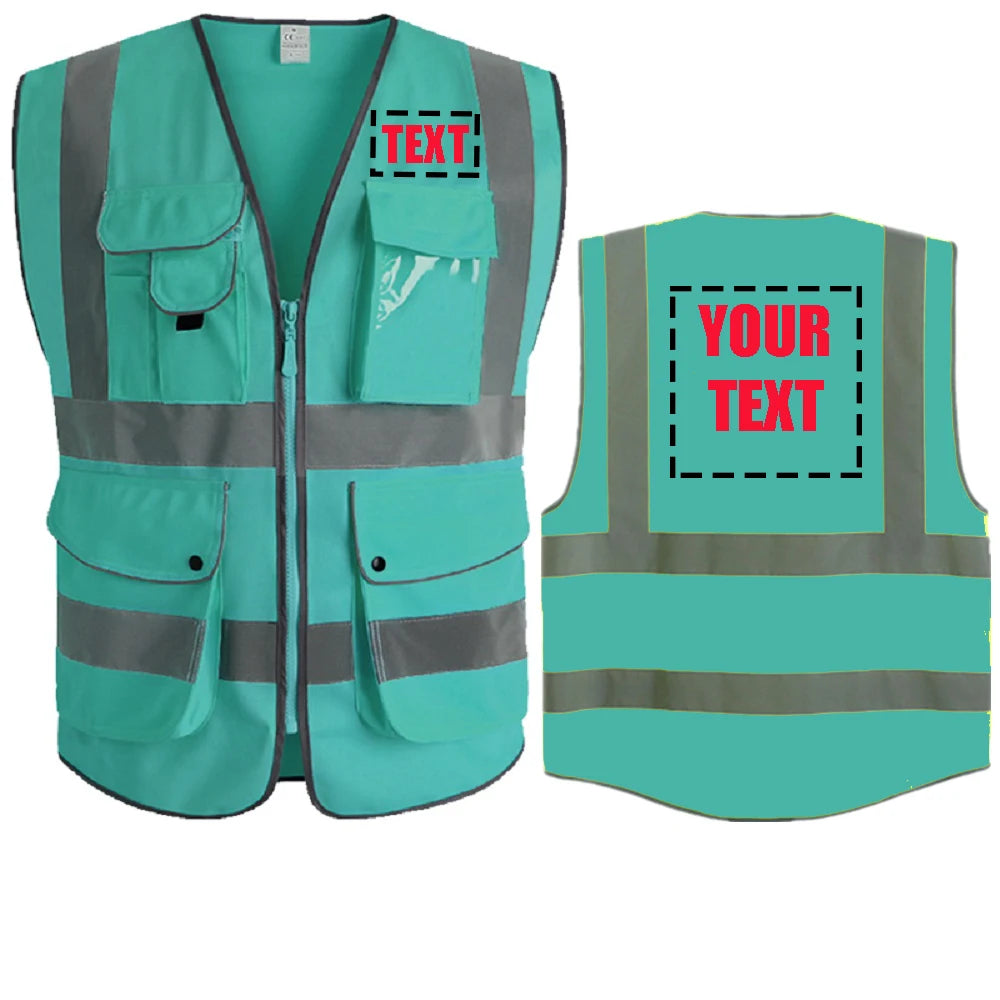 Reflective Safety Vest, Hi-Visibility, Construction, Work Uniform, ANSI Class 2