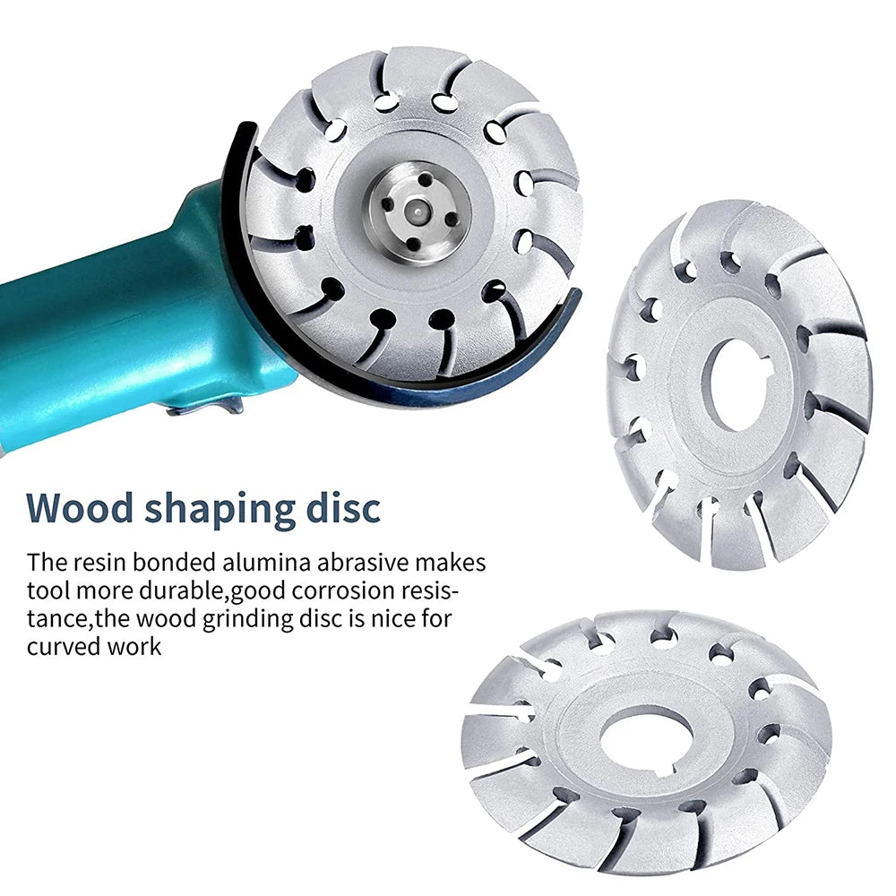 Wood Carving Disc Tool Milling Cutter Wood Grinding Polishing Wheel Rotary Disc Sanding Wood Carving Tool for Angle Grinder