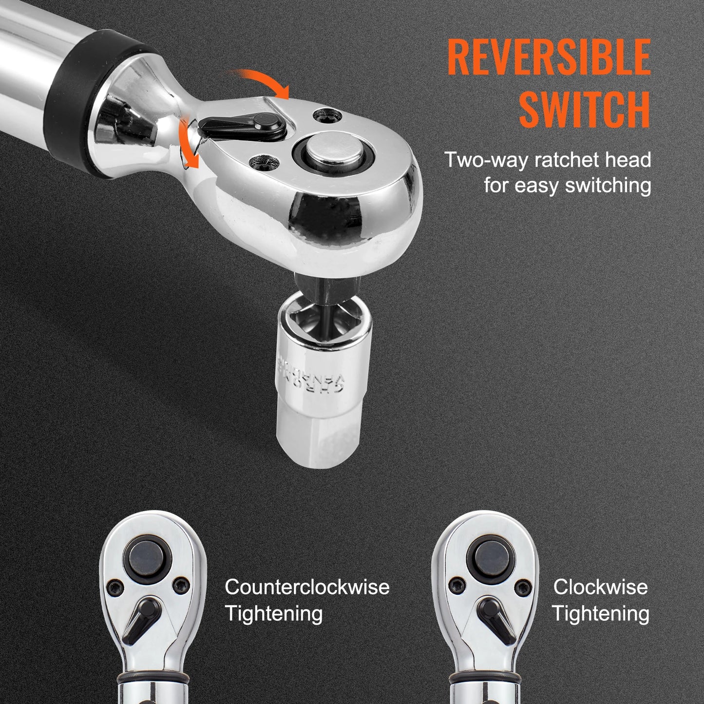 3/8"&1/2" Drive, Digital Torque Wrench Kit, 3.7-37/25-250ft.lb Accurate Range