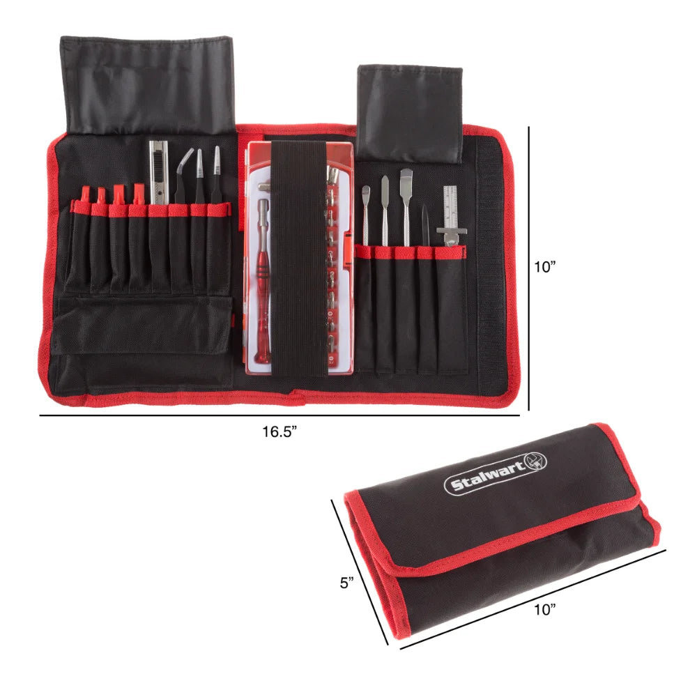 Electronic Repair Tech Tool Kit- 70 Piece Set with Precision Screwdriver, Bits Tweezers and More For Repairing Cell Phone/Tablet