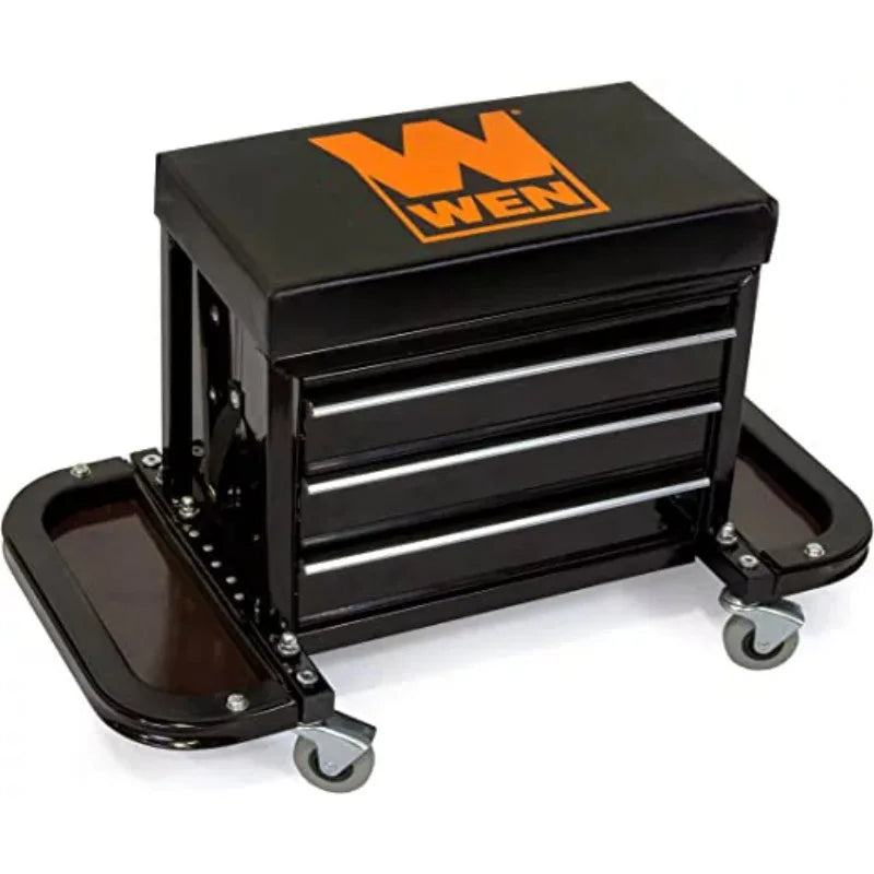 350-Pound Capacity  Rolling Tool Chest Seat