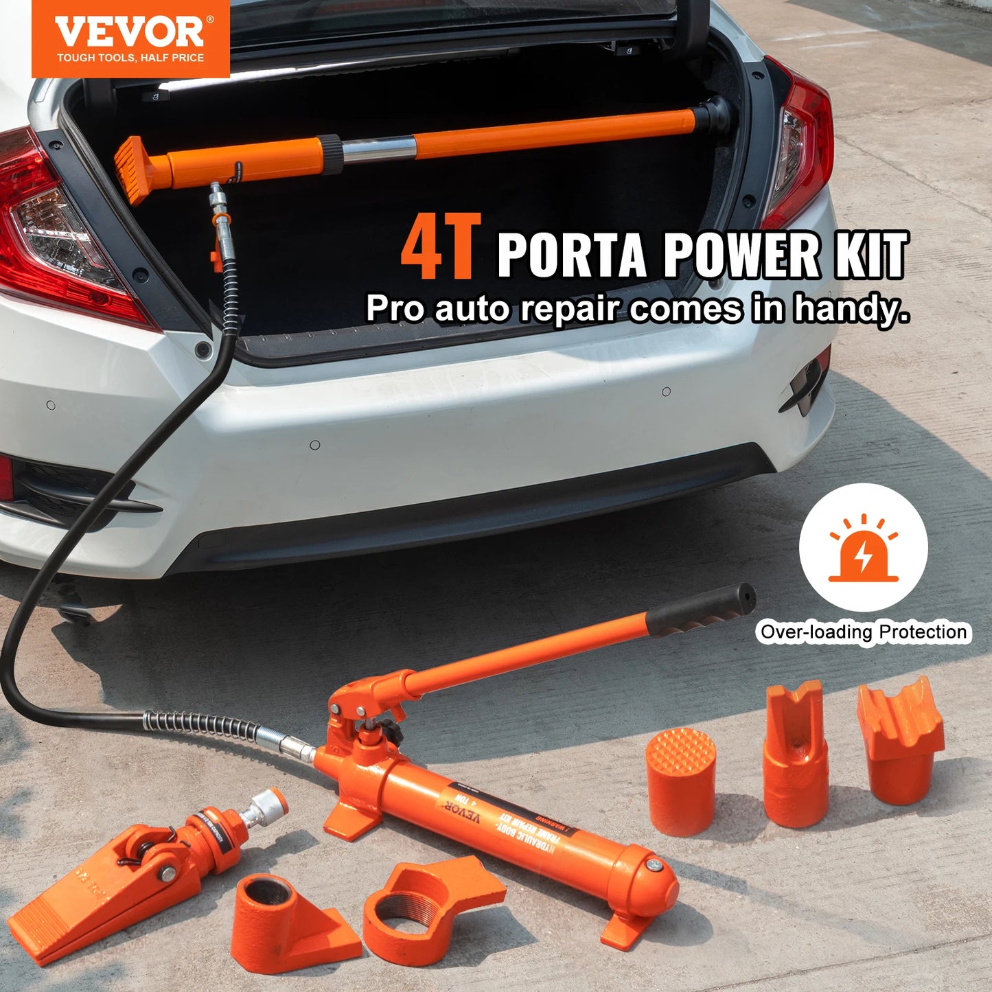 VEVOR 4/10/12/20 Ton Power Hydraulic Cylinder Jack Autobody Frame Repair Tool Kit Automotive Truck Lifting Jack Heavy Equipment