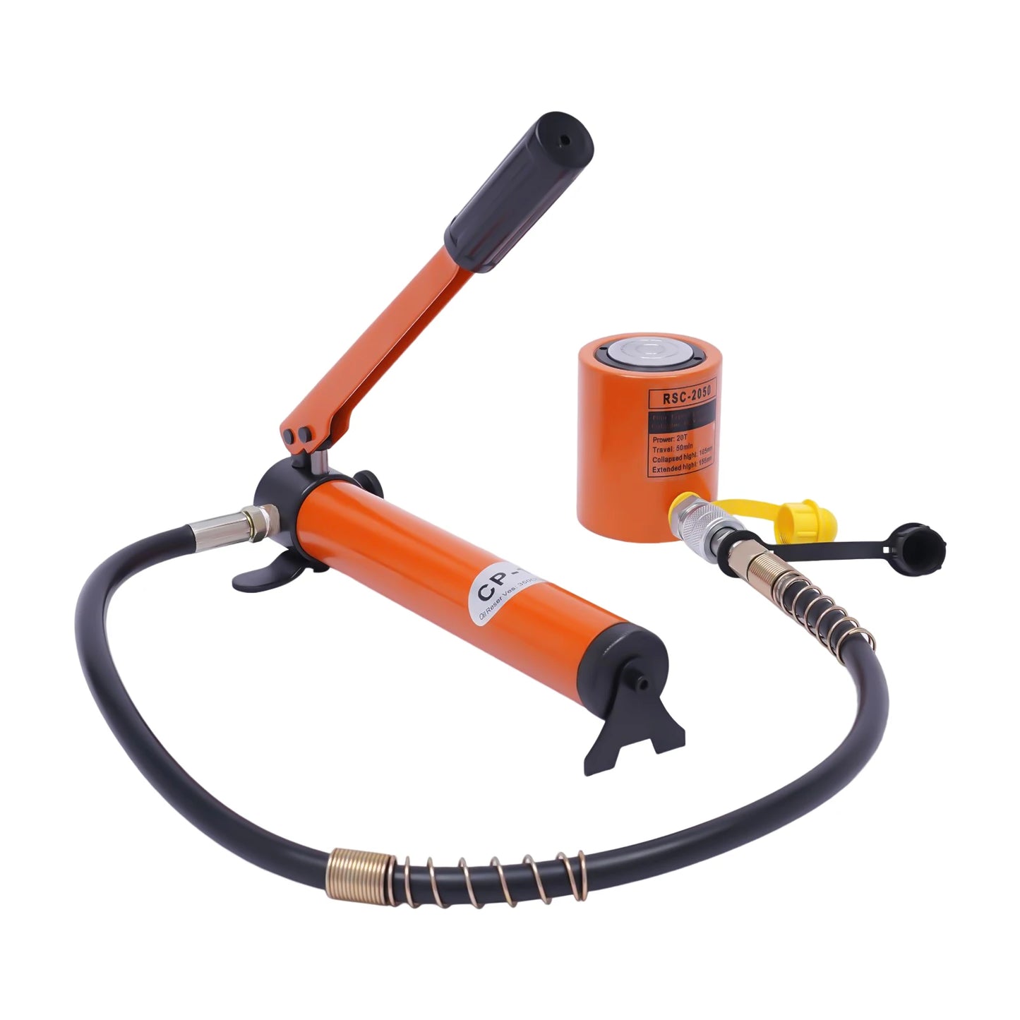 Portable Hydraulic Ram Jack Manual 20T  0.512" Stroke Mini Single Acting Lifting Cylinder for Machinery Shipbuilding