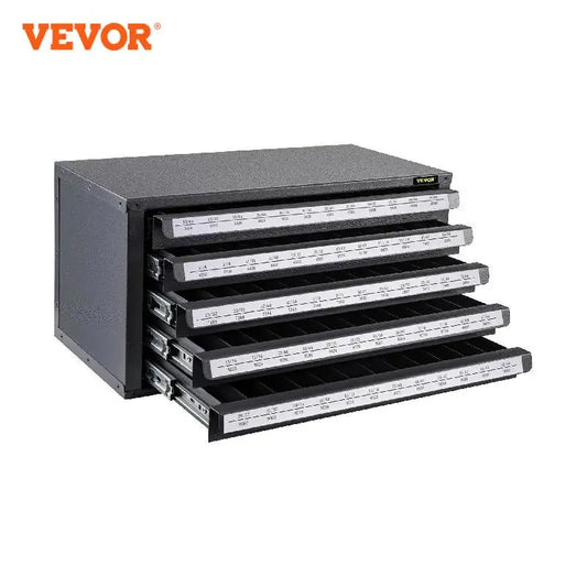 VEVOR 5-Drawer Steel Storage Tool Box Workshop Hardware Stackable Multi-Functional Auto Car Repair Maintenance Toolkit Cabinet