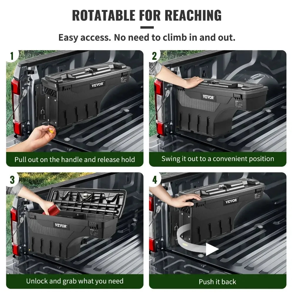 Tool Case Storage Box 6.6 Gal/20 L Waterproof with Lockable Lid