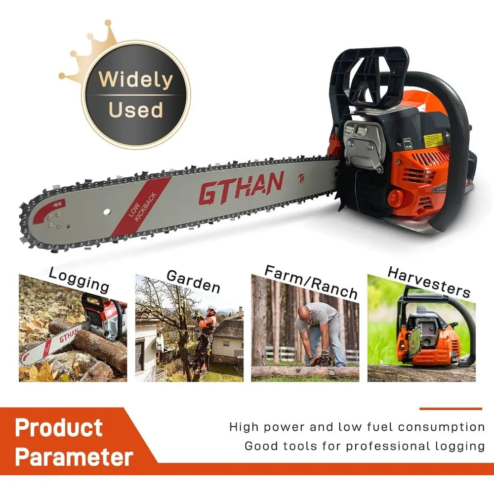 Gas Chainsaw 60cc 2-Cycle  20-Inch Professional Power Chain Saws