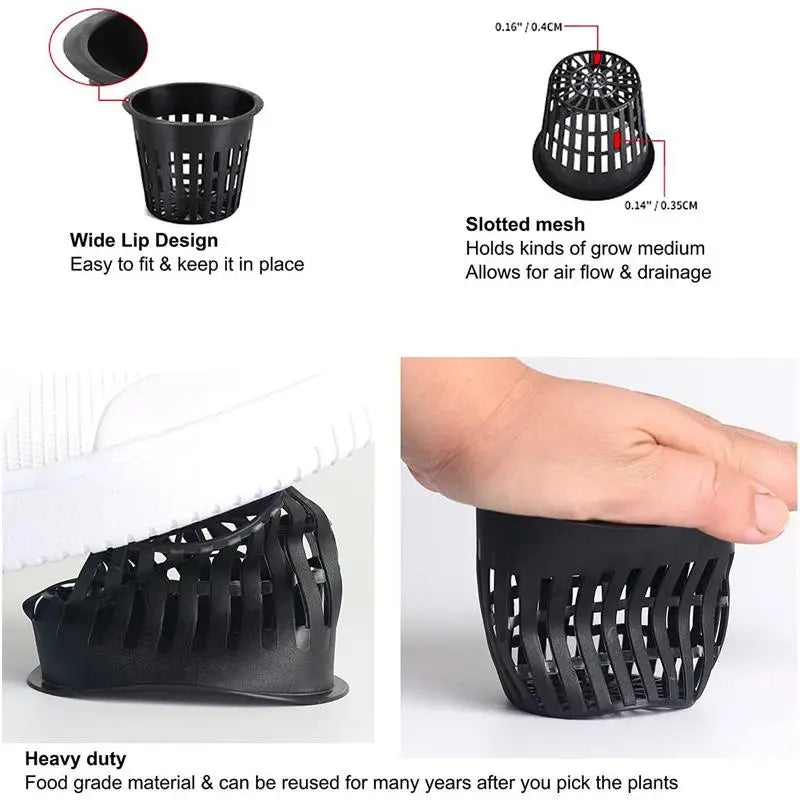 Reusable Hydroponic Net Pot Root Control Basket For Garden Hydroponic And Pond Plants Planting