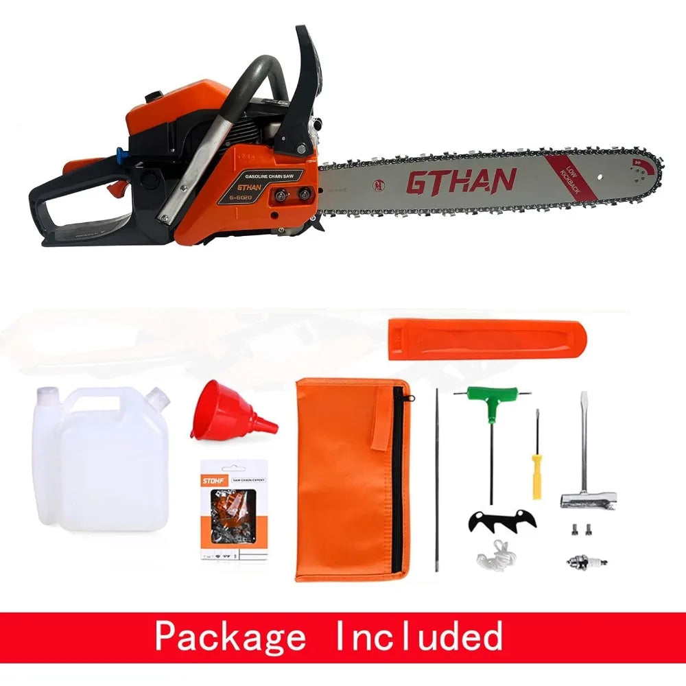 Gas Chainsaw 60cc 2-Cycle  20-Inch Professional Power Chain Saws